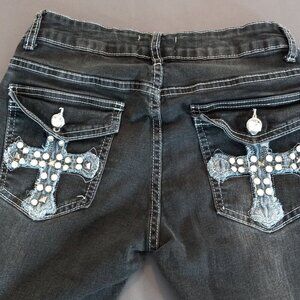 BAMBOO black wash jeans/ size 5